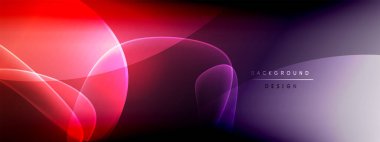 Vektör soyut arkaplan - sıvı kabarcıklar, gölgeler ve ışık efektleri ile sıvı gradyan şekiller. Metin için parlak tasarım şablonu