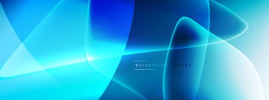 Vektör soyut arkaplan - sıvı kabarcıklar, gölgeler ve ışık efektleri ile sıvı gradyan şekiller. Metin için parlak tasarım şablonu