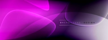 Vektör soyut arkaplan - sıvı kabarcıklar, gölgeler ve ışık efektleri ile sıvı gradyan şekiller. Metin için parlak tasarım şablonu