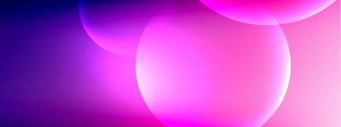 Vektör soyut arka plan sıvı baloncuk daireleri, gölgeler ve ışık efektleri ile sıvı gradyan. Metin için parlak tasarım şablonları