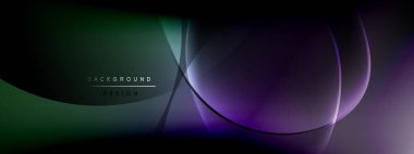 Vektör soyut arkaplan - sıvı kabarcıklar, gölgeler ve ışık efektleri ile sıvı gradyan şekiller. Metin için parlak tasarım şablonu