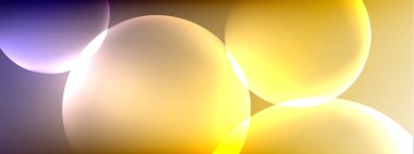 Vektör soyut arka plan sıvı baloncuk daireleri, gölgeler ve ışık efektleri ile sıvı gradyan. Metin için parlak tasarım şablonları