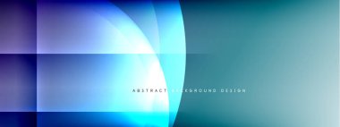 Vektör soyut arkaplan - gölgeler ve ışık efektleri ile sıvı gradyanı üzerinde daire ve çapraz çapraz. Metin için tekno ya da ticari parlak tasarım şablonları