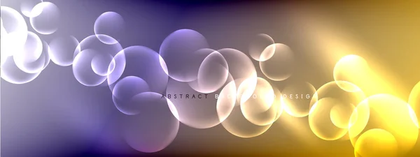 矢量抽象背景液体气泡圈在流体梯度上，有阴影和光的影响。Shiny文字设计模板 — 图库矢量图片