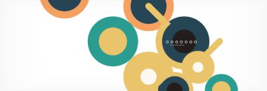 Kapaklar, afişler, el ilanları ve posterler ve diğer şablonlar için çemberler ve çizgiler soyut arkaplan