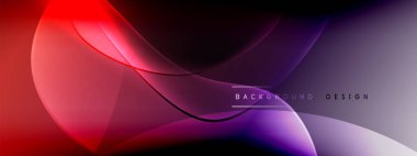 Vektör soyut arkaplan - sıvı kabarcıklar, gölgeler ve ışık efektleri ile sıvı gradyan şekiller. Metin için parlak tasarım şablonu