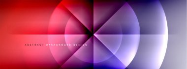 Vektör soyut arkaplan - gölgeler ve ışık efektleri ile sıvı gradyanı üzerinde daire ve çapraz çapraz. Metin için tekno ya da ticari parlak tasarım şablonları