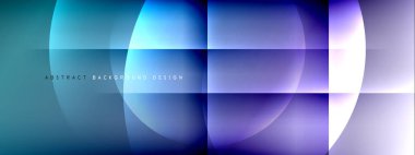 Vektör soyut arkaplan - gölgeler ve ışık efektleri ile sıvı gradyanı üzerinde daire ve çapraz çapraz. Metin için tekno ya da ticari parlak tasarım şablonları