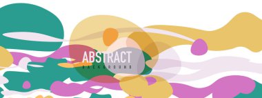 Moda sıvı biçimi, soyut tasarım şekilleri, pankartlar, broşürler, posterler, web iniş sayfaları, kapaklar veya pankartlar için dinamik vektör arkaplanı