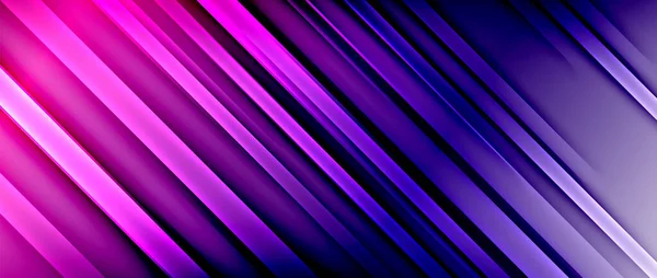 Bright gradient neon lines abstract background — Stock Vector