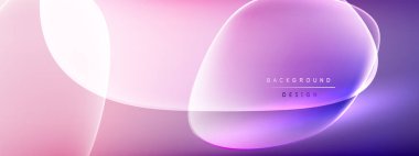 Vektör soyut arkaplan - sıvı kabarcıklar, gölgeler ve ışık efektleri ile sıvı gradyan şekiller. Metin için parlak tasarım şablonu