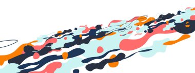 Moda sıvı biçimi, soyut tasarım şekilleri, pankartlar, broşürler, posterler, web iniş sayfaları, kapaklar veya pankartlar için dinamik vektör arkaplanı