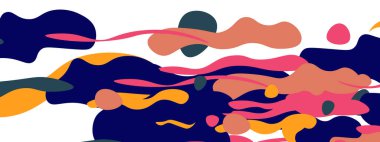 Moda sıvı biçimi, soyut tasarım şekilleri, pankartlar, broşürler, posterler, web iniş sayfaları, kapaklar veya pankartlar için dinamik vektör arkaplanı