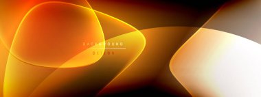 Vektör soyut arkaplan - sıvı kabarcıklar, gölgeler ve ışık efektleri ile sıvı gradyan şekiller. Metin için parlak tasarım şablonu