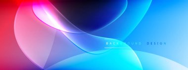 Vektör soyut arkaplan - sıvı kabarcıklar, gölgeler ve ışık efektleri ile sıvı gradyan şekiller. Metin için parlak tasarım şablonu