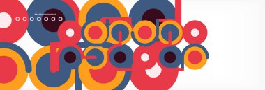 Kapaklar, afişler, el ilanları ve posterler ve diğer şablonlar için çemberler ve çizgiler soyut arkaplan