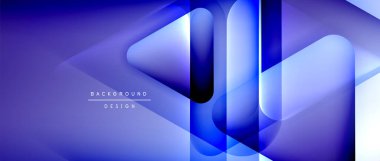 Üçgen geometrik soyut arkaplanı şekillendirir. Üç boyutlu gölge efektleri ve sıvı eğimleri. Metin mesajınız için modern üstüste bindirme formları duvar kağıdı