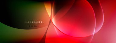 Vektör soyut arkaplan - sıvı kabarcıklar, gölgeler ve ışık efektleri ile sıvı gradyan şekiller. Metin için parlak tasarım şablonu