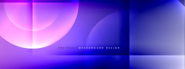 Vektör soyut arkaplan - gölgeler ve ışık efektleri ile sıvı gradyanı üzerinde daire ve çapraz çapraz. Metin için tekno ya da ticari parlak tasarım şablonları