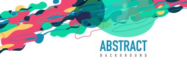 Moda sıvı biçimi, soyut tasarım şekilleri, pankartlar, broşürler, posterler, web iniş sayfaları, kapaklar veya pankartlar için dinamik vektör arkaplanı