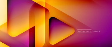 Üçgen geometrik soyut arkaplanı şekillendirir. Üç boyutlu gölge efektleri ve sıvı eğimleri. Metin mesajınız için modern üstüste bindirme formları duvar kağıdı