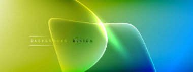 Vektör soyut arkaplan - sıvı kabarcıklar, gölgeler ve ışık efektleri ile sıvı gradyan şekiller. Metin için parlak tasarım şablonu