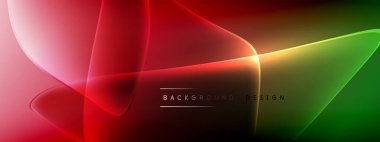 Vektör soyut arkaplan - sıvı kabarcıklar, gölgeler ve ışık efektleri ile sıvı gradyan şekiller. Metin için parlak tasarım şablonu