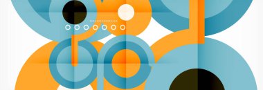 Kapaklar, afişler, el ilanları ve posterler ve diğer şablonlar için çemberler ve çizgiler soyut arkaplan