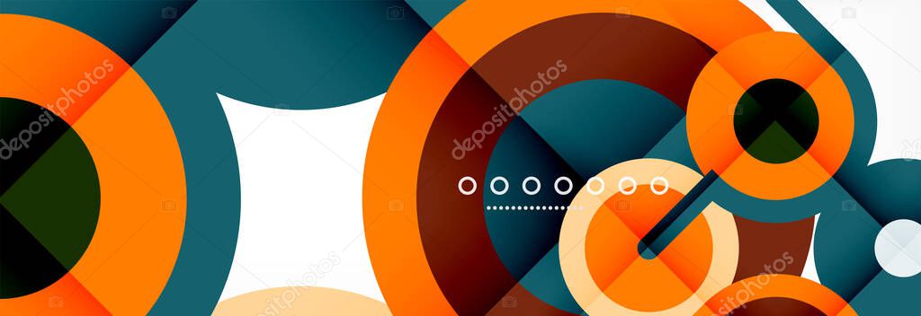 Circles and lines abstract background for covers, banners, flyers and posters and other templates