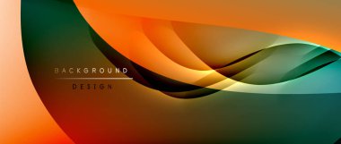 Gölge çizgileri ve parlayan ışık efekti ile akışkan gradyan dalgalar, kapak için modern akış hareketi soyut arkaplan, pankartlar, poster, afiş veya el ilanı