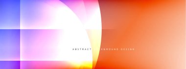 Vektör soyut arkaplan - gölgeler ve ışık efektleri ile sıvı gradyanı üzerinde daire ve çapraz çapraz. Metin için tekno ya da ticari parlak tasarım şablonları