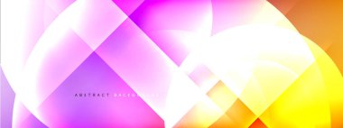 Vektör soyut arkaplan - gölgeler ve ışık efektleri ile sıvı gradyanı üzerinde daire ve çapraz çapraz. Metin için tekno ya da ticari parlak tasarım şablonları