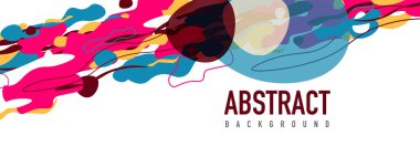 Moda sıvı biçimi, soyut tasarım şekilleri, pankartlar, broşürler, posterler, web iniş sayfaları, kapaklar veya pankartlar için dinamik vektör arkaplanı