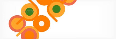 Kapaklar, afişler, el ilanları ve posterler ve diğer şablonlar için çemberler ve çizgiler soyut arkaplan