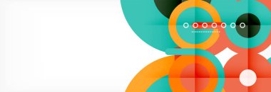 Kapaklar, afişler, el ilanları ve posterler ve diğer şablonlar için çemberler ve çizgiler soyut arkaplan