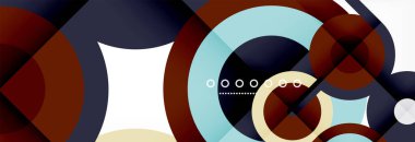 Kapaklar, afişler, el ilanları ve posterler ve diğer şablonlar için çemberler ve çizgiler soyut arkaplan