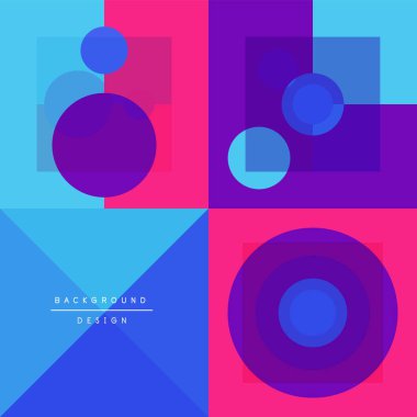 Neo memphis geometrik deseni daireler, kareler ve çizgilerle. Kapaklar, afişler, el ilanları ve posterler ve diğer şablonlar için pop sanatları soyut arka plan