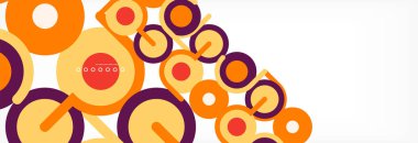 Kapaklar, afişler, el ilanları ve posterler ve diğer şablonlar için çemberler ve çizgiler soyut arkaplan