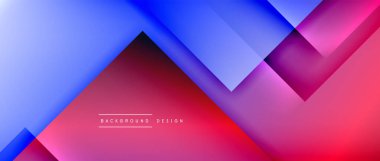 Kare şekiller bileşimi, akışkan geometrik soyut arkaplan. 3B gölge efektleri, modern tasarım şablonu