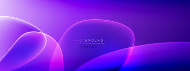 Vektör soyut arkaplan - sıvı kabarcıklar, gölgeler ve ışık efektleri ile sıvı gradyan şekiller. Metin için parlak tasarım şablonu