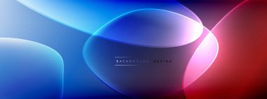 Vektör soyut arkaplan - sıvı kabarcıklar, gölgeler ve ışık efektleri ile sıvı gradyan şekiller. Metin için parlak tasarım şablonu