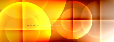 Vektör soyut arkaplan - gölgeler ve ışık efektleri ile sıvı gradyanı üzerinde daire ve çapraz çapraz. Metin için tekno ya da ticari parlak tasarım şablonları