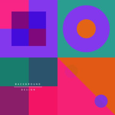 Neo memphis geometrik deseni daireler, kareler ve çizgilerle. Kapaklar, afişler, el ilanları ve posterler ve diğer şablonlar için pop sanatları soyut arka plan