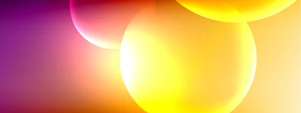 Vecteur abstrait fond liquide bulle cercles sur le gradient de fluide avec des ombres et des effets de lumière. Modèles de conception brillants pour le texte — Image vectorielle