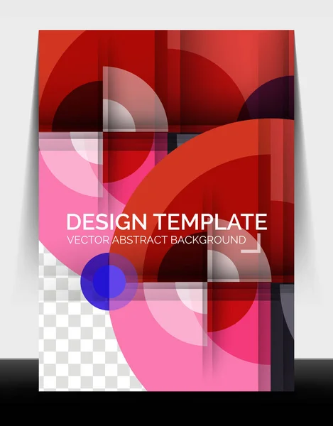 A4 flyer jaarverslag cirkel ontwerp, vector achtergrond print template — Stockvector