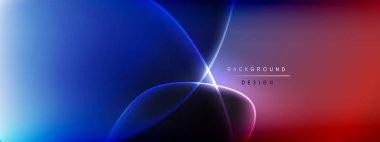 Vektör soyut arkaplan - sıvı kabarcıklar, gölgeler ve ışık efektleri ile sıvı gradyan şekiller. Metin için parlak tasarım şablonu