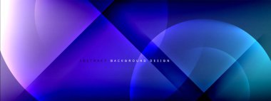 Vektör soyut arkaplan - gölgeler ve ışık efektleri ile sıvı gradyanı üzerinde daire ve çapraz çapraz. Metin için tekno ya da ticari parlak tasarım şablonları