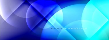 Vektör soyut arkaplan - gölgeler ve ışık efektleri ile sıvı gradyanı üzerinde daire ve çapraz çapraz. Metin için tekno ya da ticari parlak tasarım şablonları