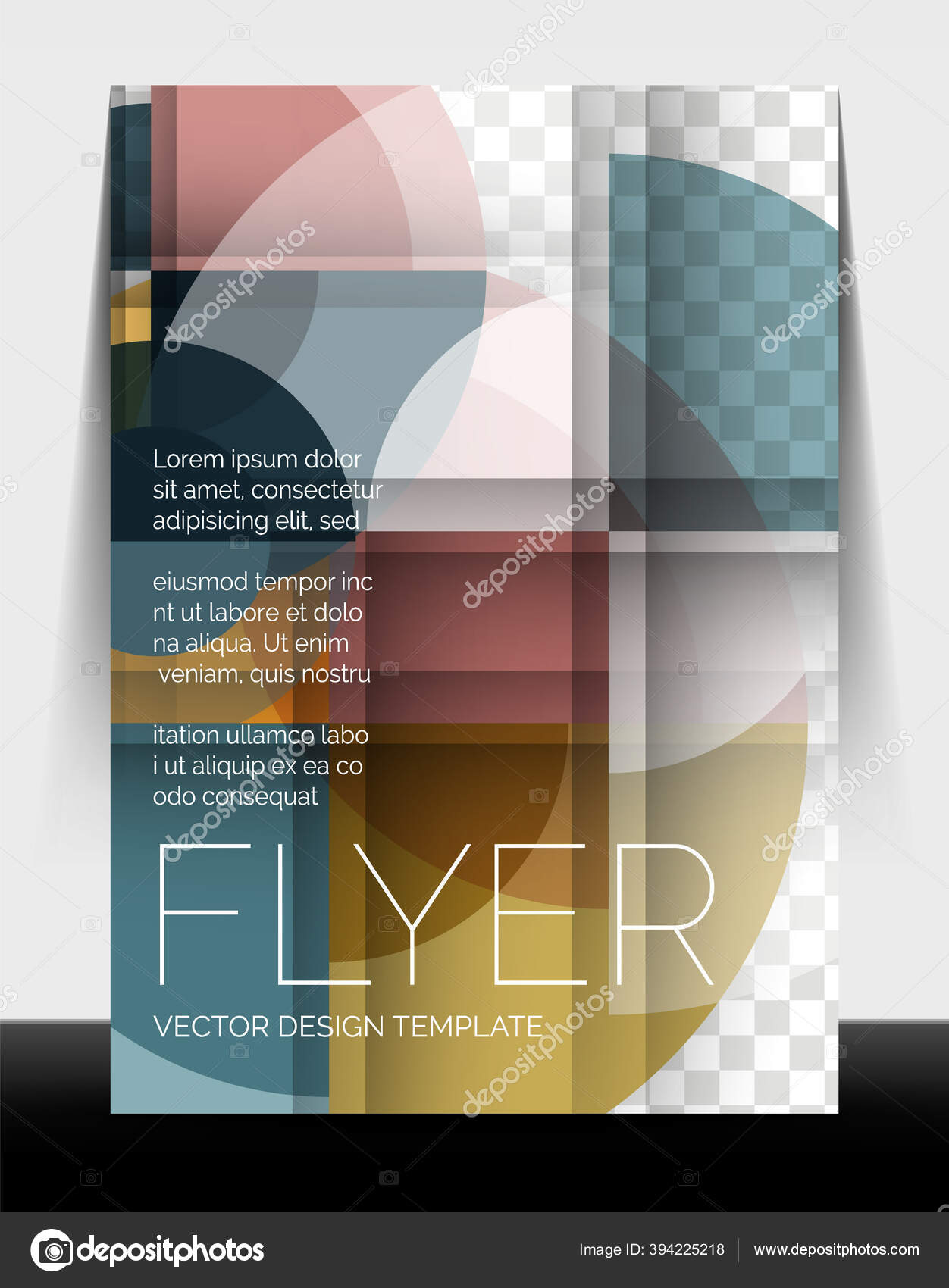 Flyer Annual Report Circle Design Vector Background Print Template Stock Vector C Akomov