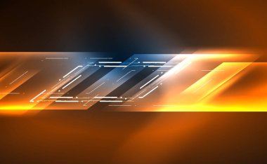 Dinamik neon parlak, soyut bir arkaplan. İş veya teknoloji sunumu, İnternet posteri veya web broşürü kapağı, duvar kağıdı için modaya uygun soyut düzen şablonu